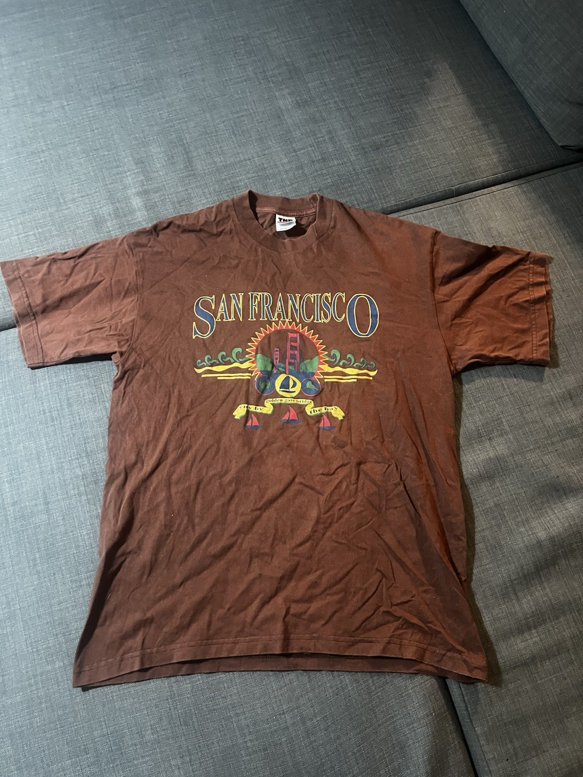 san francisco t-shirt vintage Men’s Brown Regular Large san francisco t-shirt vintage Men’s Brown Regular Large