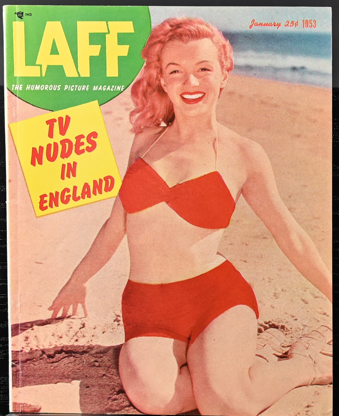 1953 LAFF Magazine January 25 Marilyn Monroe Pin-Up Cover Vintage Hollywood Rare
