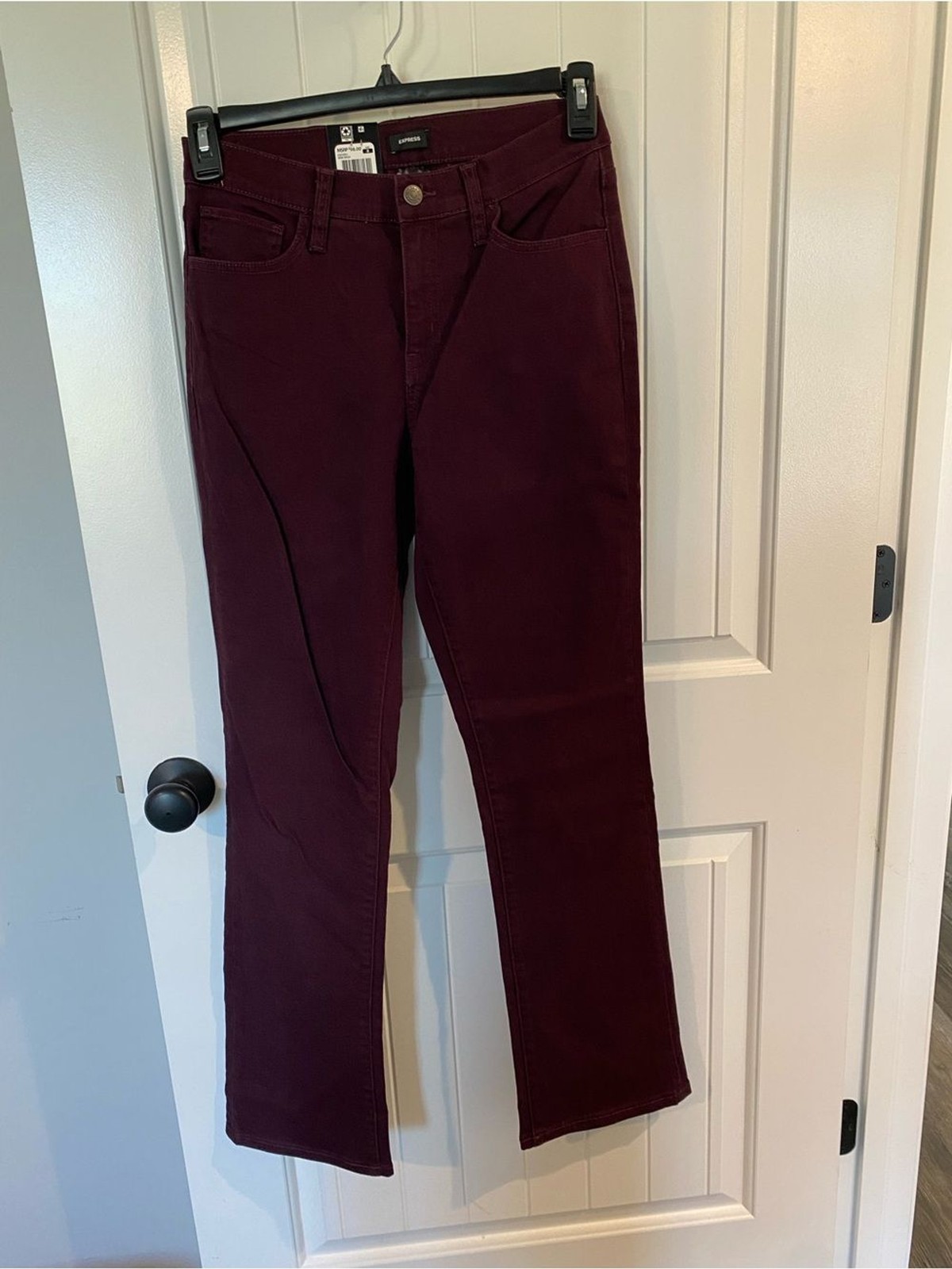 Express Women\'s Boot Cut Jeans in Burgundy