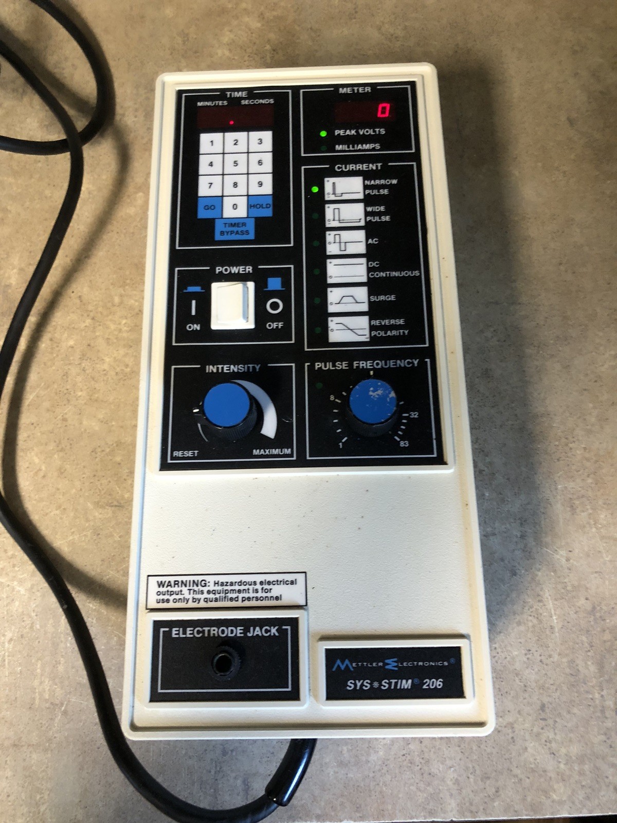 Mettler Electronics Sys Stim 206 Muscle Stimulator Model ME 206 Working