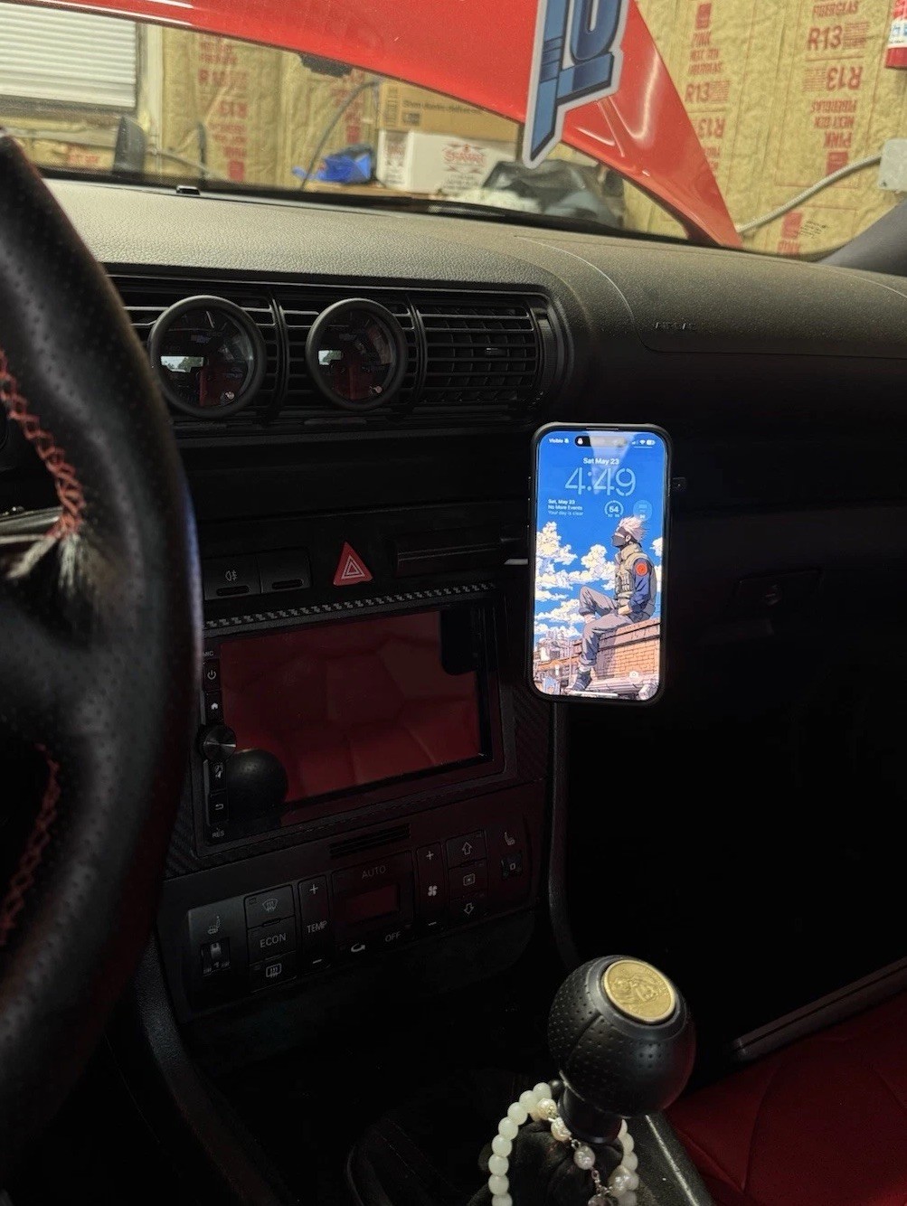Audi B5 & C5 MagSafe Mount and Qi Charger Custom Dash Cup Holder Replacement