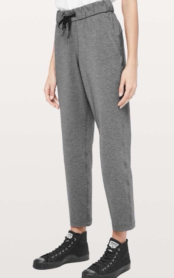 Lululemon On The Fly Pant *27 Inseam Heathered Gray Size 4 Excellent Condition