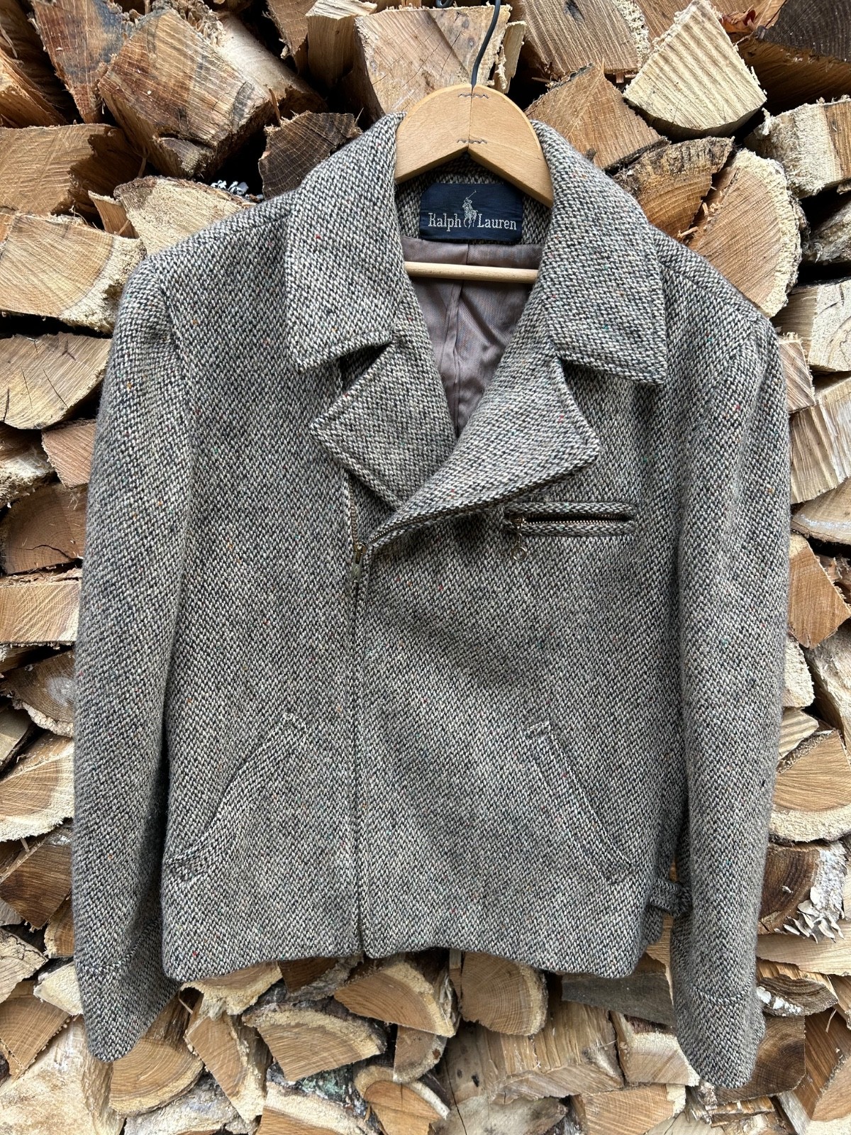 Vintage Ralph Lauren Wool Tweed Lined Jacket Large Vintage Ralph Lauren Wool Tweed Lined Jacket Large