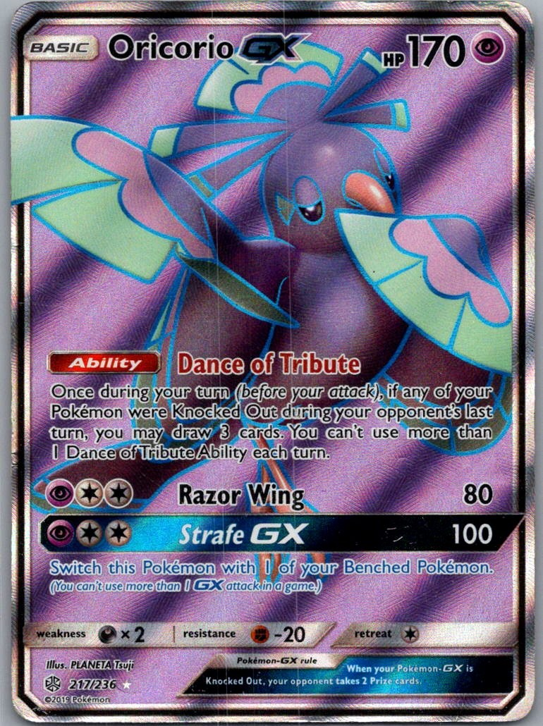 SM - Cosmic Eclipse #217/236 Oricorio GX (Full Art) SM - Cosmic Eclipse #217/236 Oricorio GX (Full Art)