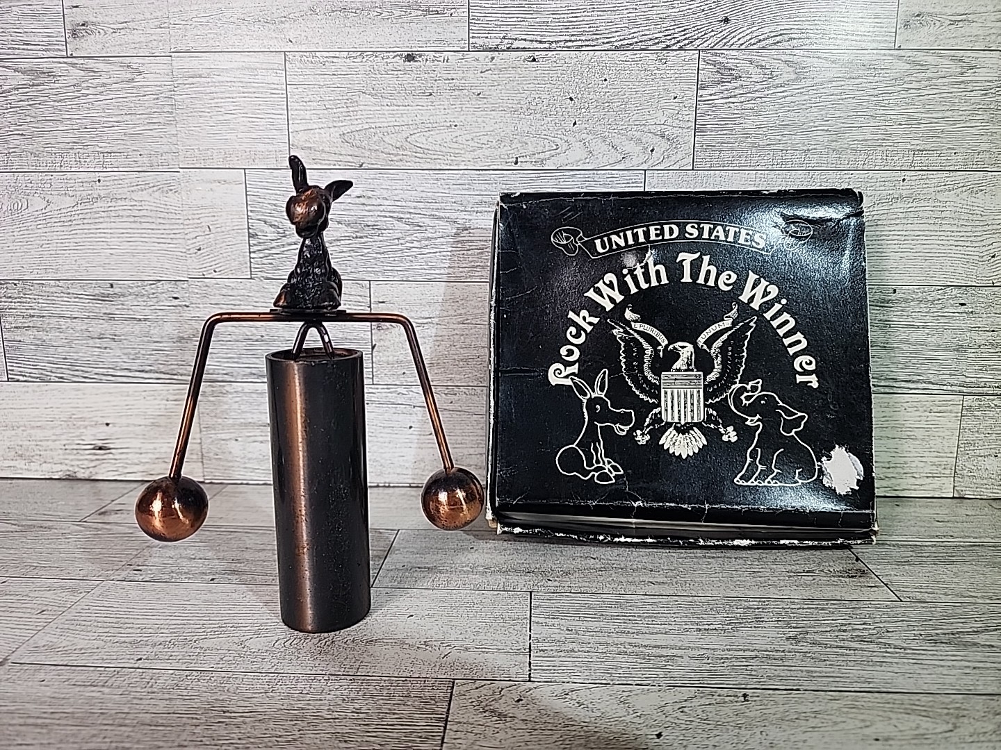 Vintage Political Democrat Copper Donkey Balancing Desktop Toy Loui Michel Cie Vintage Political Democrat Copper Donkey Balancing Desktop Toy Loui Michel Cie