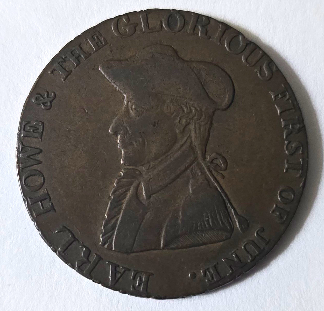 1794 England Hampshire Emsworth Earl Howe 1/2p Copper Conder Token Kempson