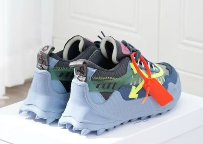 Off Arrow White ODSY-1000 Unisex Casual Sneakers Blue Yellow Off Arrow White ODSY-1000 Unisex Casual Sneakers Blue Yellow