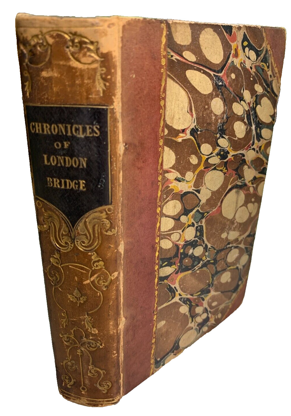 Antique 1839 Leather Victorian Ornate Book CHRONICLES of LONDON BRIDGE T Richard Antique 1839 Leather Victorian Ornate Book CHRONICLES of LONDON BRIDGE T Richard