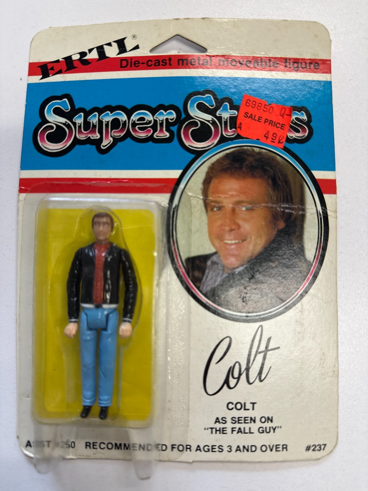 Vintage ERTL Super Stars Colt Figure The Fall Guy 1980s Die-Cast  #237