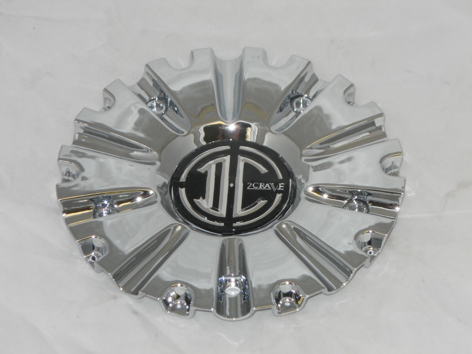 2 CRAVE ALLOYS II CRAVE DC CHROME WHEEL RIM CENTER CAP 251S160 or 106-CAP-C