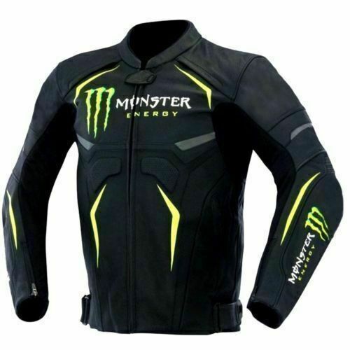 New Monster Motorrad Racing Biker Leather Jacket, MOTOGP biker Leather Jacket