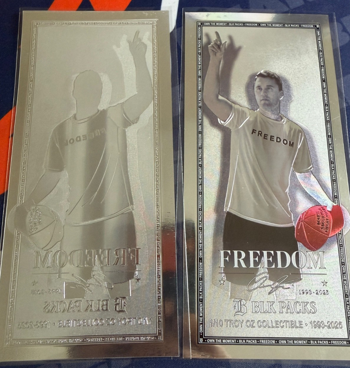 1 X SilverBack Charlie Kirk Freedom .999 Foil Note 1/10 Troy Oz. Sound Money 1 X SilverBack Charlie Kirk Freedom .999 Foil Note 1/10 Troy Oz. Sound Money