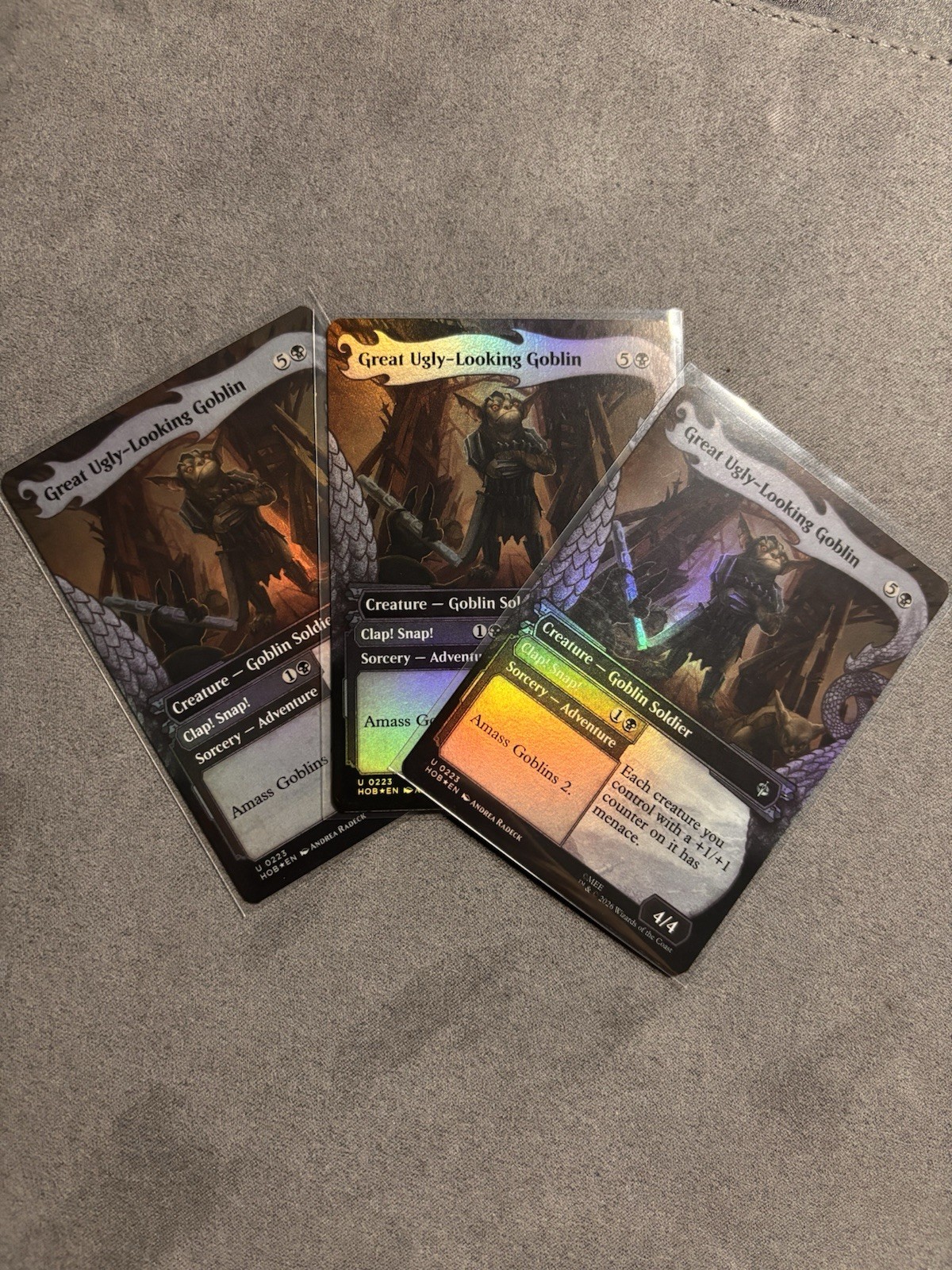 MTG Hobbit 3-Card Lot: Great Ugly-Looking Goblin Showcase (Foil)