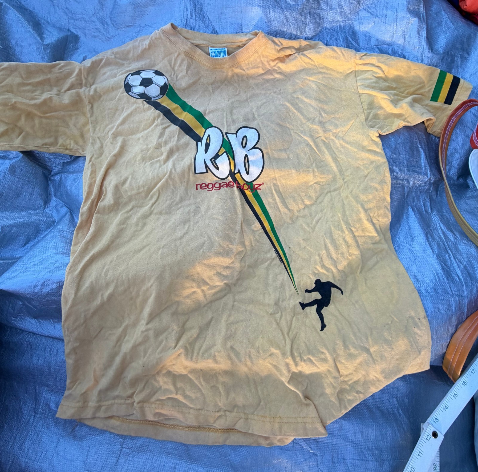 Vtg 1998 Reggae Boyz Jamaica T-Shirt Mens XXL Yellow Sun Island Soccer Tee Vtg 1998 Reggae Boyz Jamaica T-Shirt Mens XXL Yellow Sun Island Soccer Tee