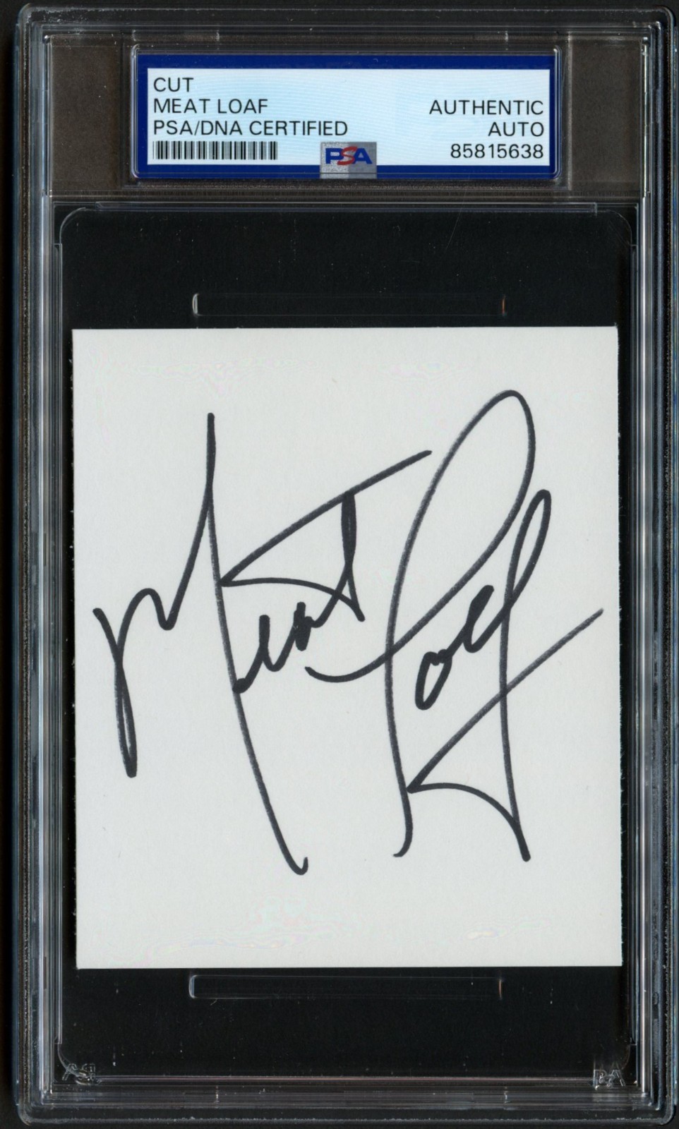 Meat Loaf d2022 signed autograph 3.5x4 Cut Singer and Actor RC PSA Slabbed