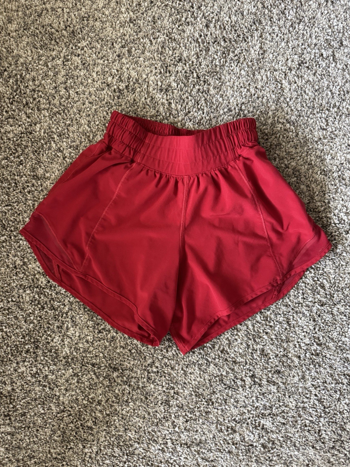 Lululemon Women’s Red Hotty Hot Shorts Juniors 0 Drawstring Lined Lululemon Women’s Red Hotty Hot Shorts Juniors 0 Drawstring Lined