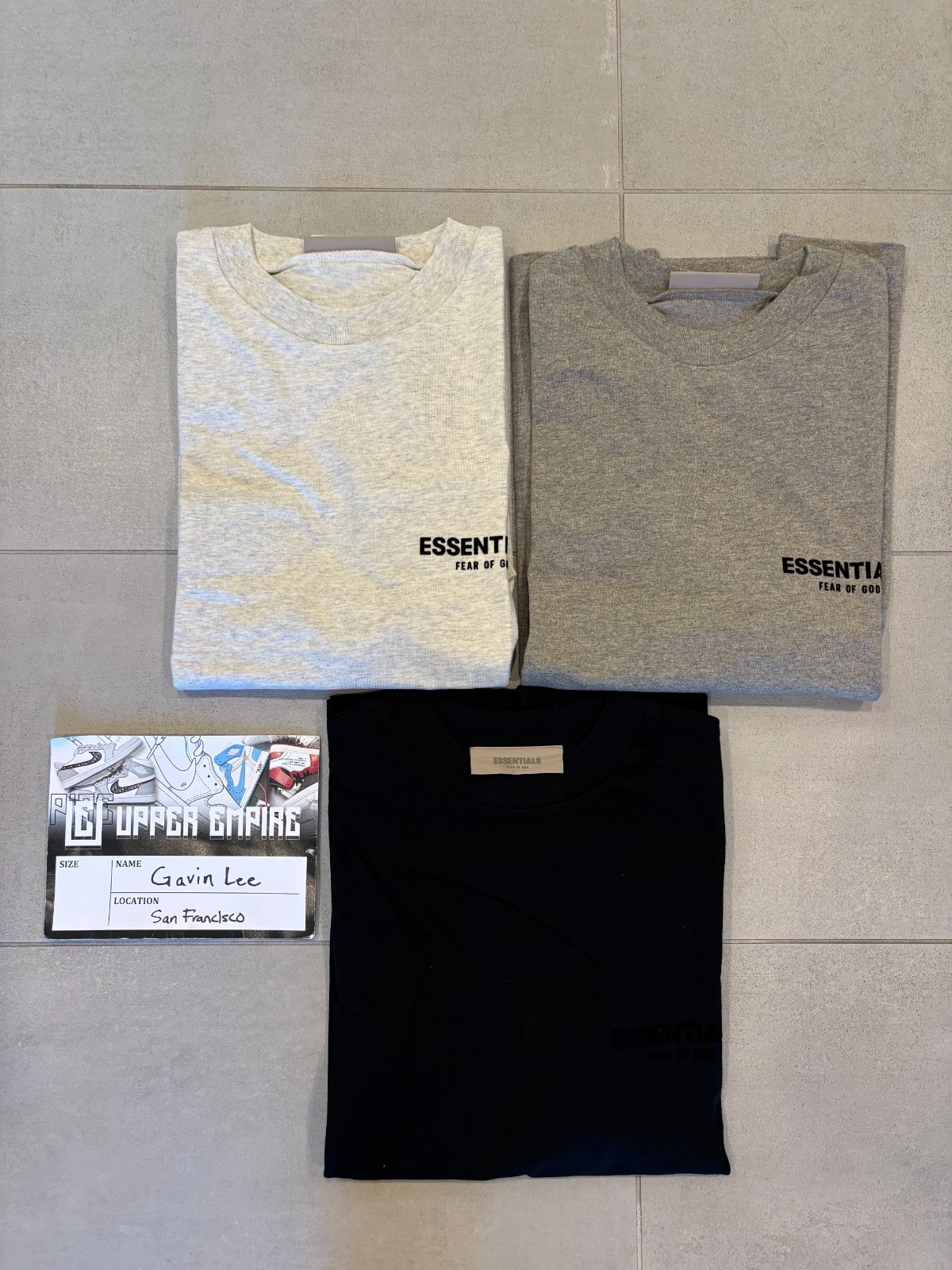 Fear Of God Essential T-Shirts New | All Size XS-XL | Light Oat, Dark Oat, Black Fear Of God Essential T-Shirts New | All Size XS-XL | Light Oat, Dark Oat, Black