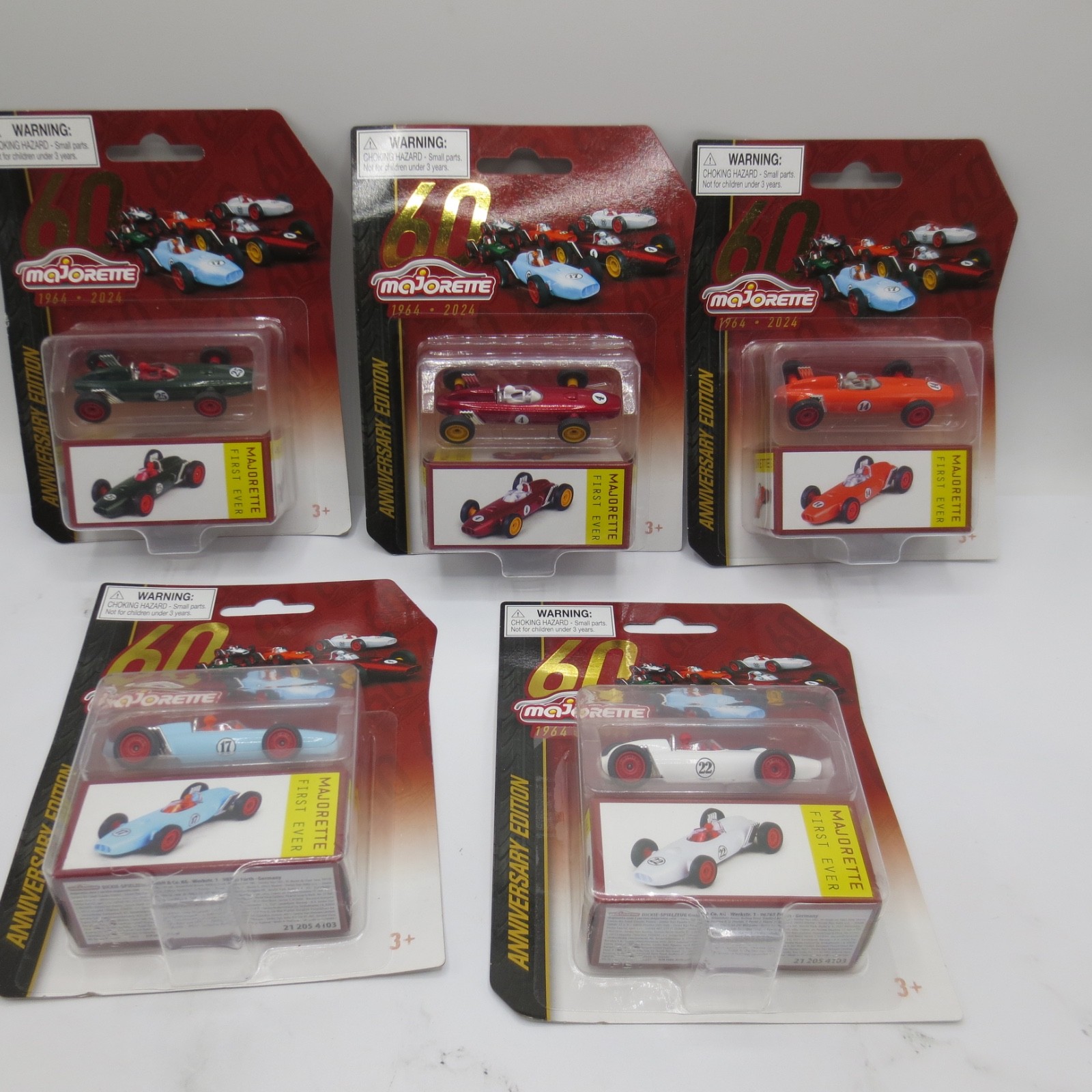 MAJORETTE 60th Anniversary Edition 1964-2024 First Ever Lot of 5 MAJORETTE 60th Anniversary Edition 1964-2024 First Ever Lot of 5