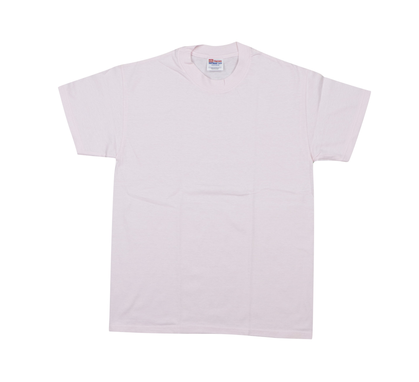 Deadstock Vtg 90s Hanes Heavyweight Mens L Blank Short Sleeve T-Shirt Pink USA