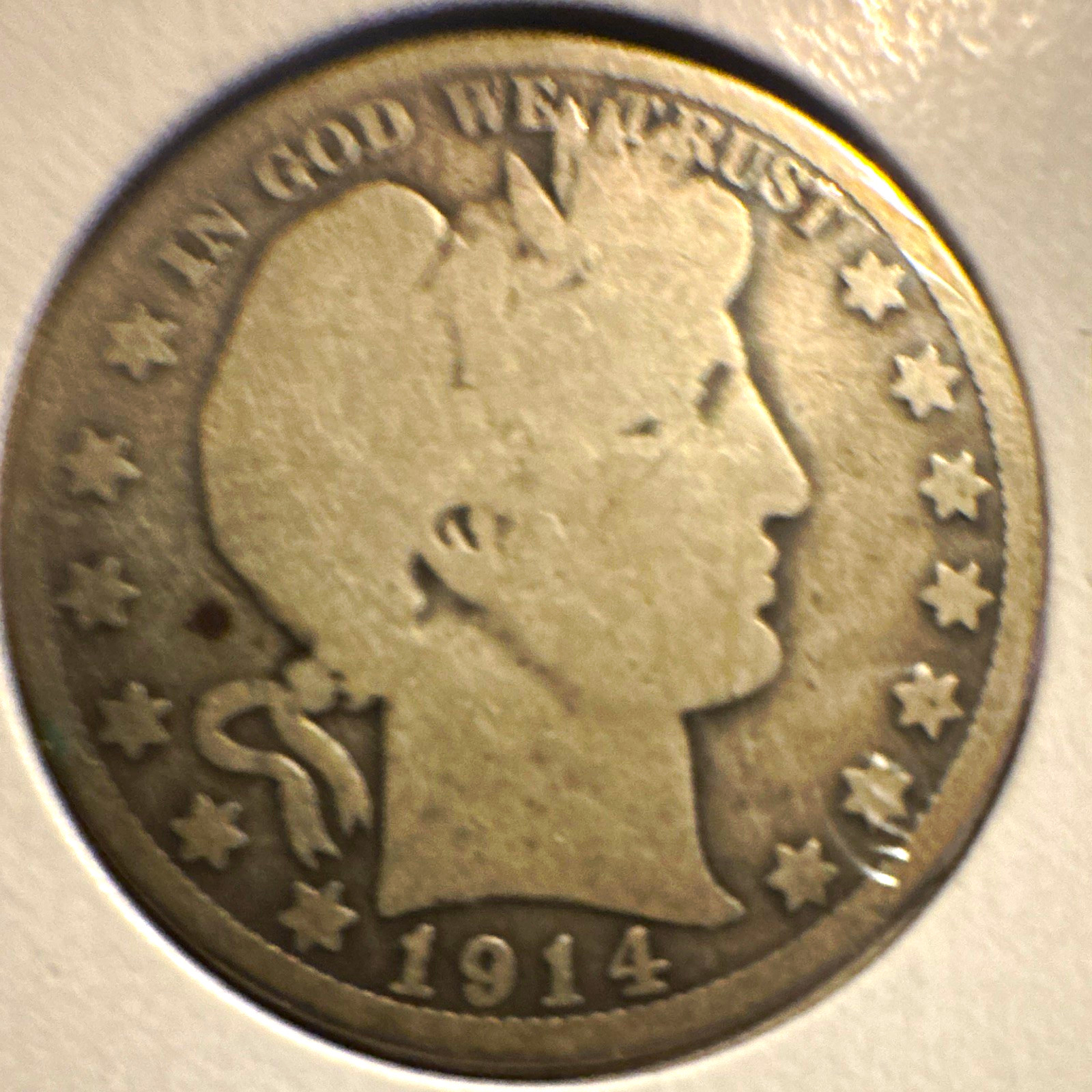 1914-S Barber Half Dollar 50C Business Strike 90% Silver US Coin 1914-S Barber Half Dollar 50C Business Strike 90% Silver US Coin