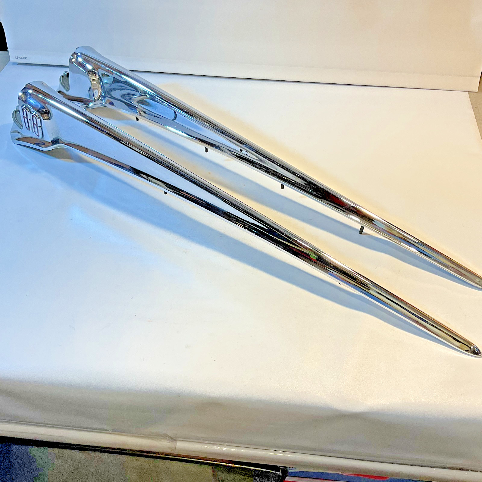 1950 Oldsmobile 88 Quarter Panel Top Trim Moldings (Pair) Original RH/LH Fin