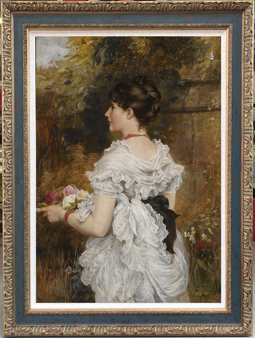 Hand Painted Old Master-Art Antique style Oil Painting Female woman On Canvas