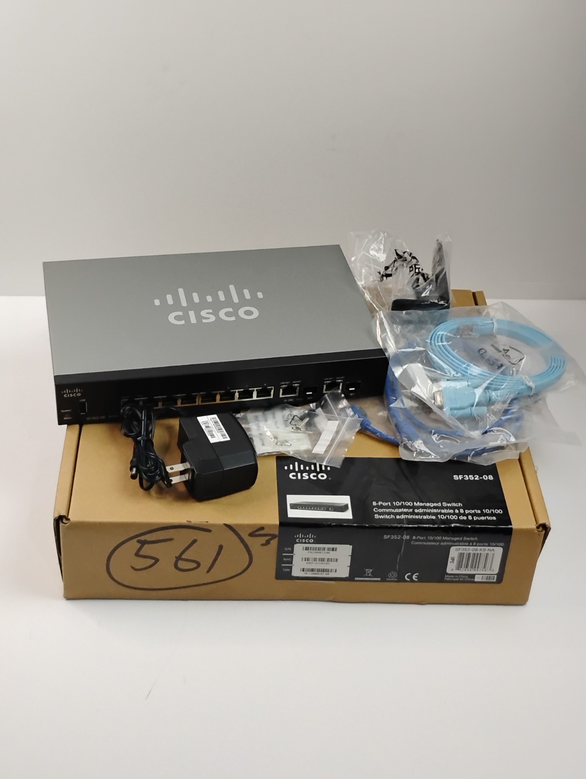 NEW Open Box Cisco SF352-08P 8-Port 10/100 PoE Managed Switch SF352-08P-K9-NA NEW Open Box Cisco SF352-08P 8-Port 10/100 PoE Managed Switch SF352-08P-K9-NA