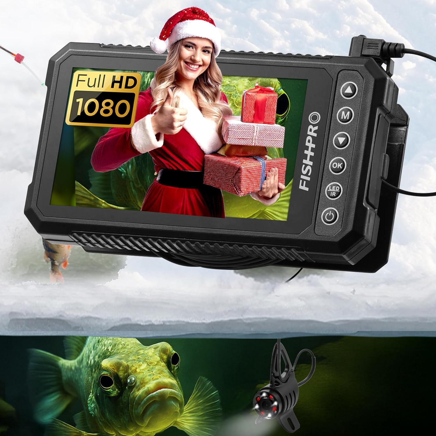[® 2026 Upgrade] 4.5\'\' True HD 1080P Underwater Fishing Camera (Plug & Play) - I