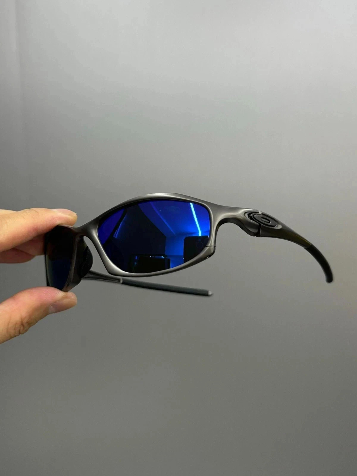 Vintage Oakley X-Metal Hatchet Polarized Sunglasses Blue Lens Y2K