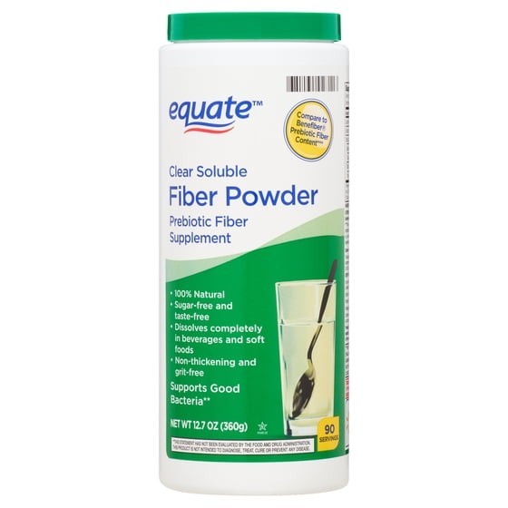 Equate Clear Soluble Fiber Powder, 12.7 oz, Compare to Benefiber® Prebiotic Fibe
