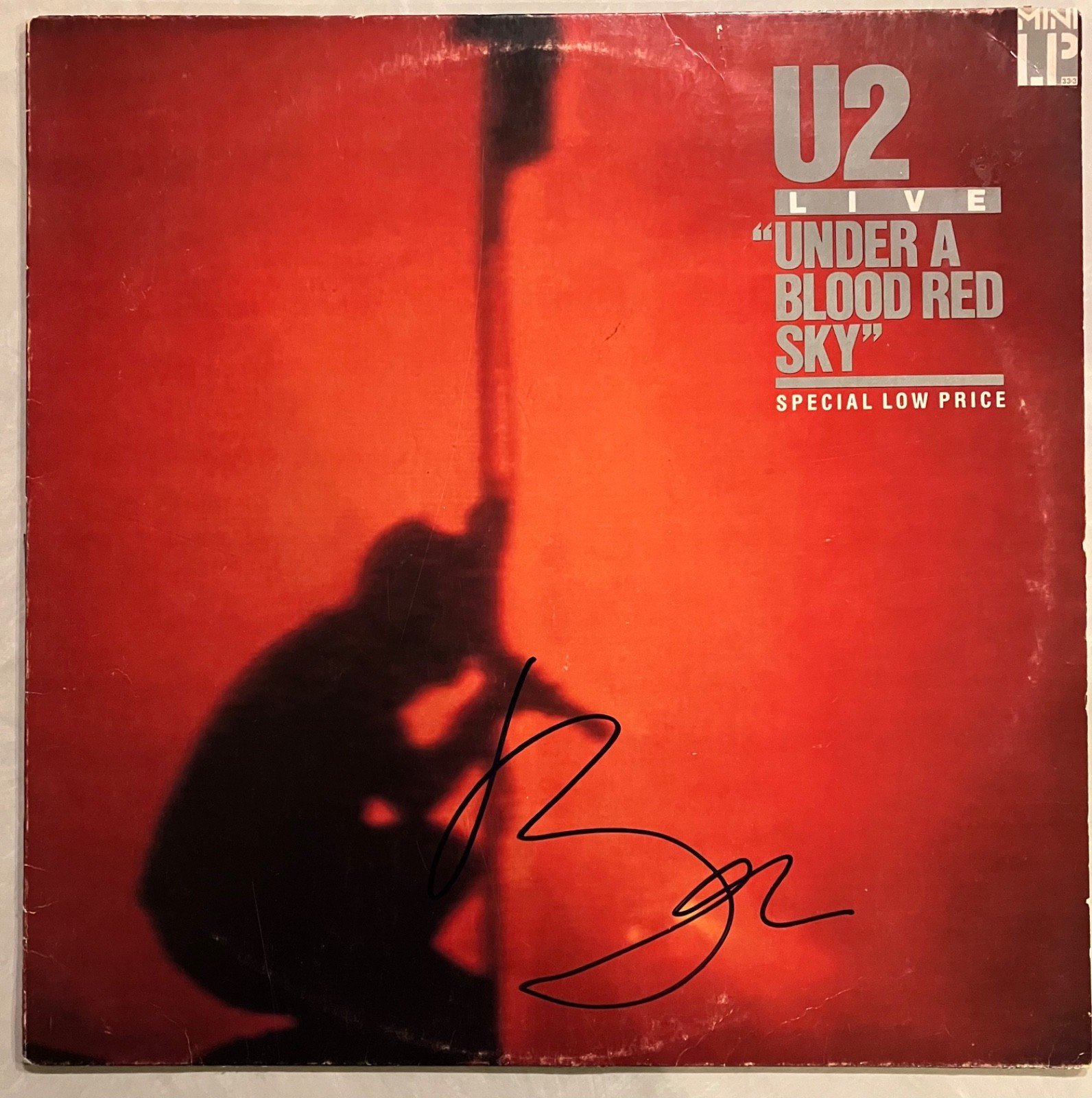 Bono U2 Signed Live Under A Blood Red Sky Vinyl Album Cover Autographed Record