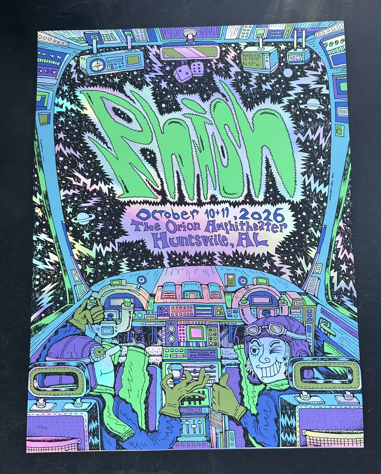 Phish FOIL poster Orion amphitheater Huntsville Alabama print 2026 Fall tour Phish FOIL poster Orion amphitheater Huntsville Alabama print 2026 Fall tour