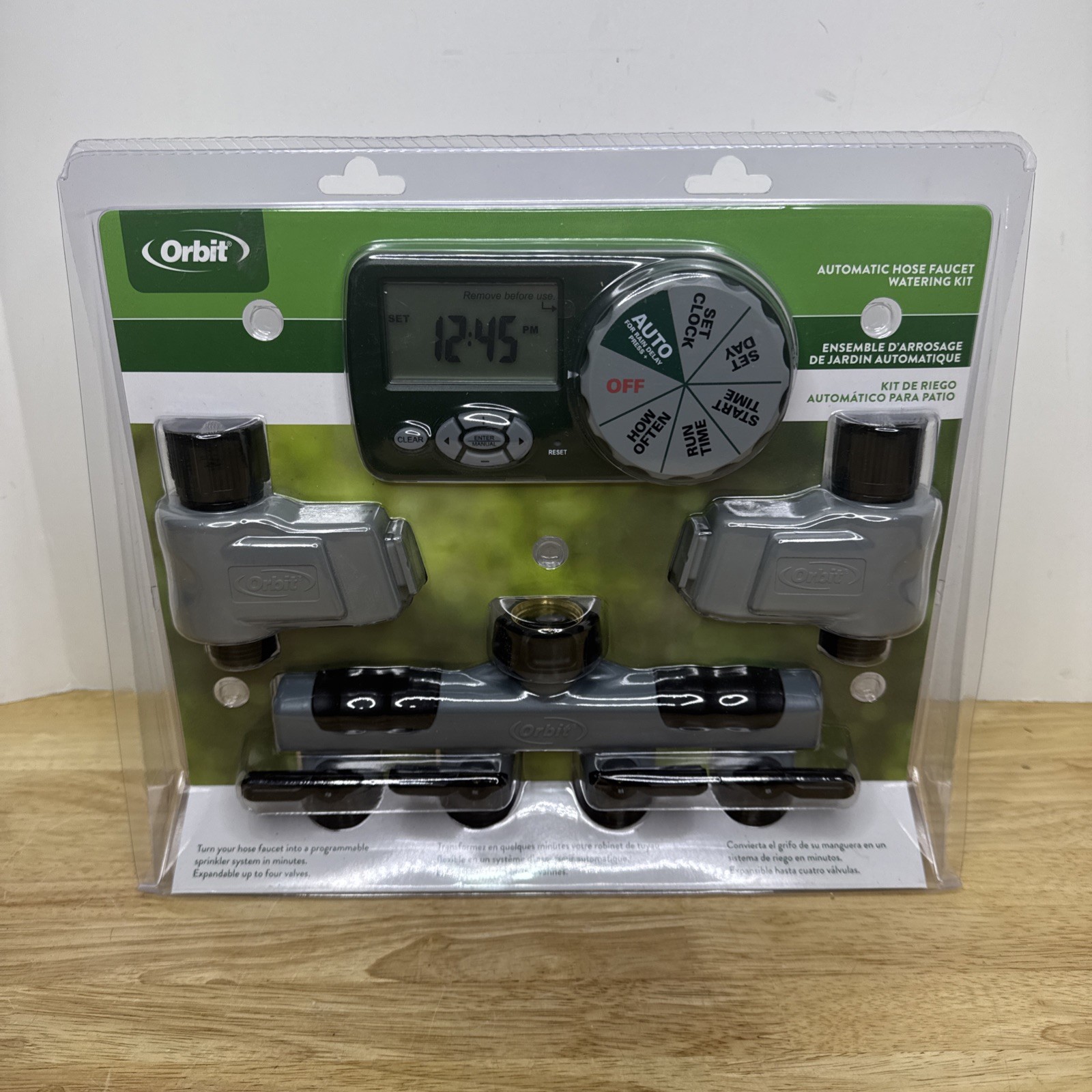 Orbit 91502 Automatic Hose Faucet Watering Kit System - Up to 4 valves w/ Timer