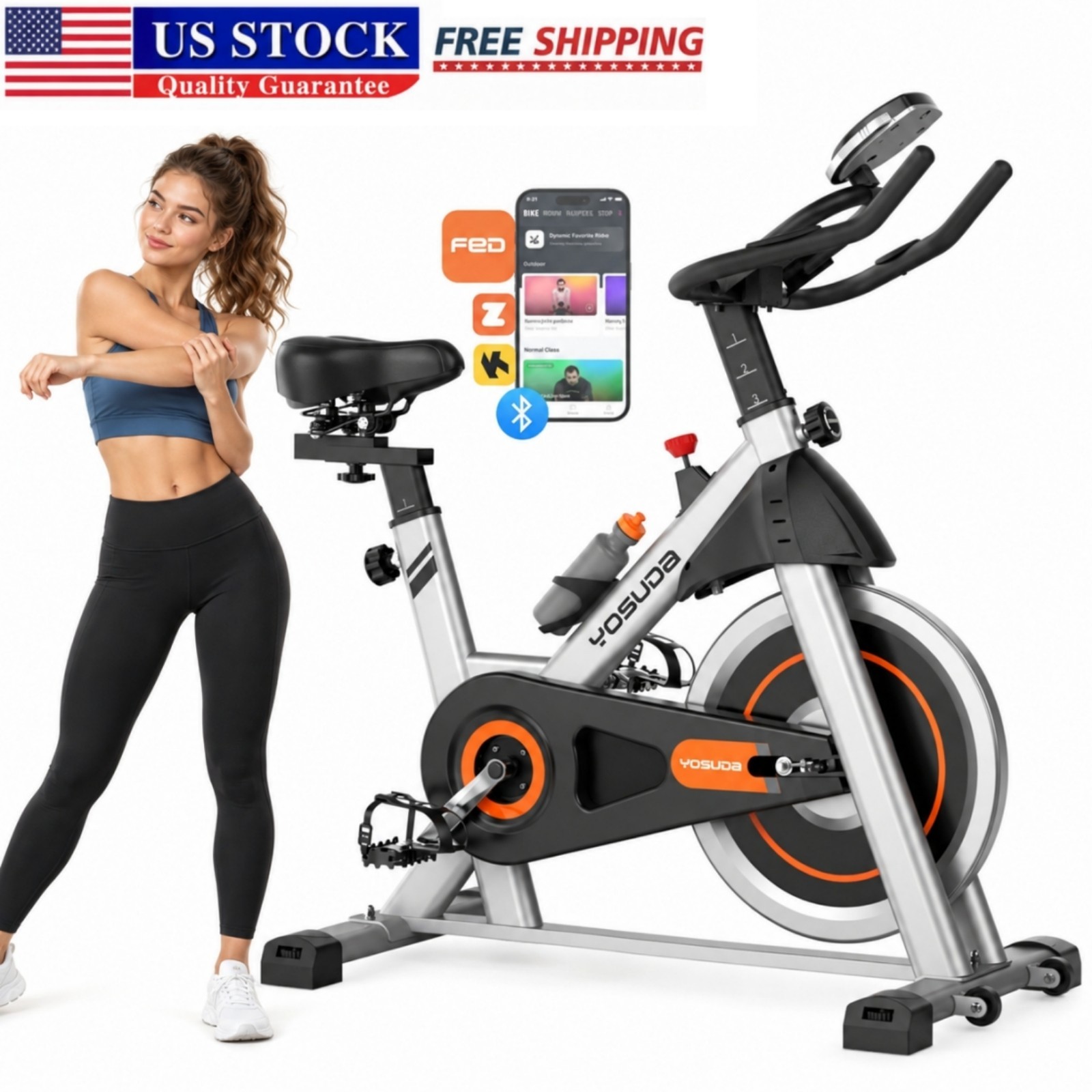 YOSUDA 002 Home Exercise Bike Quiet Stationary Fitness Bicycle Workout Fullbody YOSUDA 002 Home Exercise Bike Quiet Stationary Fitness Bicycle Workout Fullbody