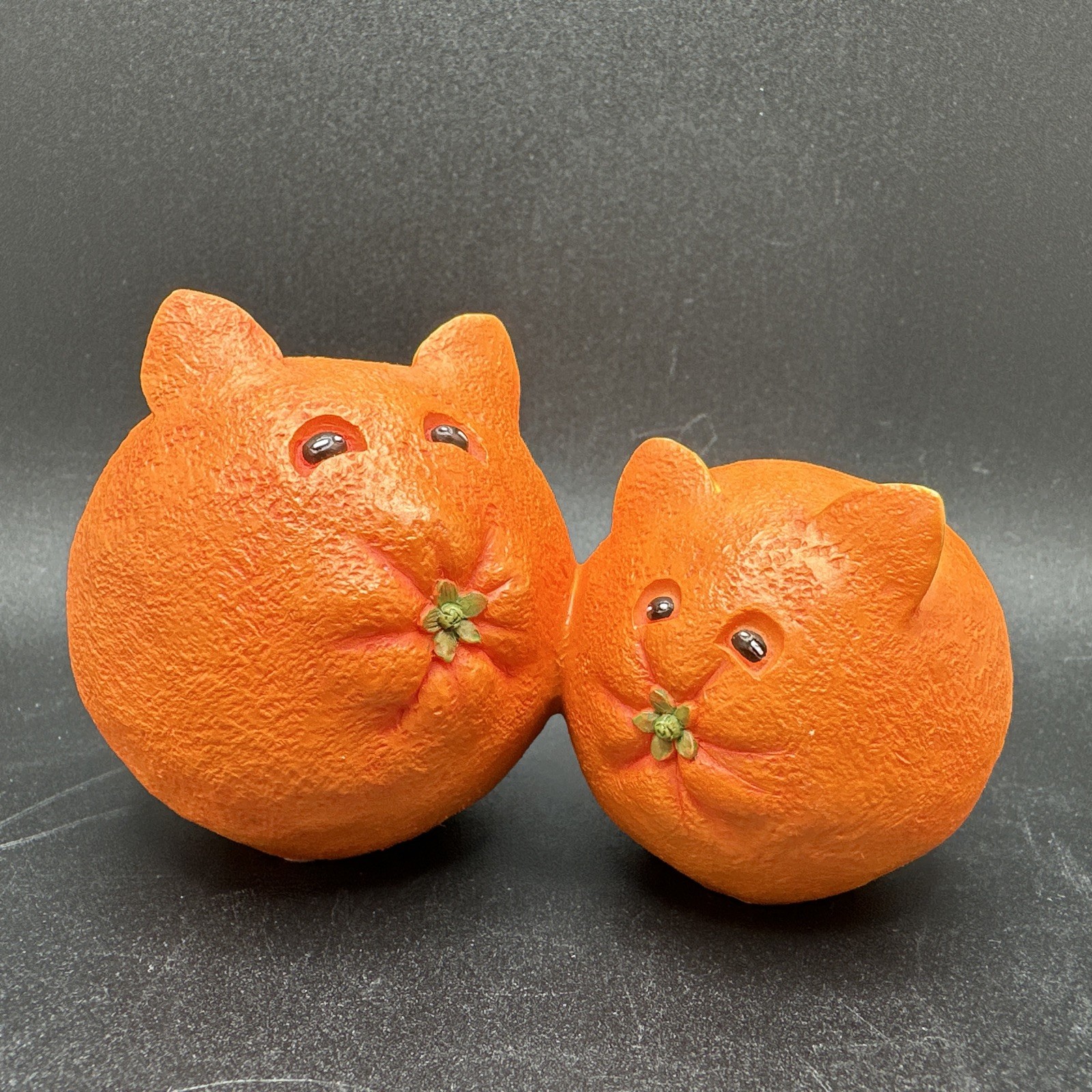 Enesco Home Grown Orange Cat & Kitten Figurine 2005 Anthropomorphic #4004839