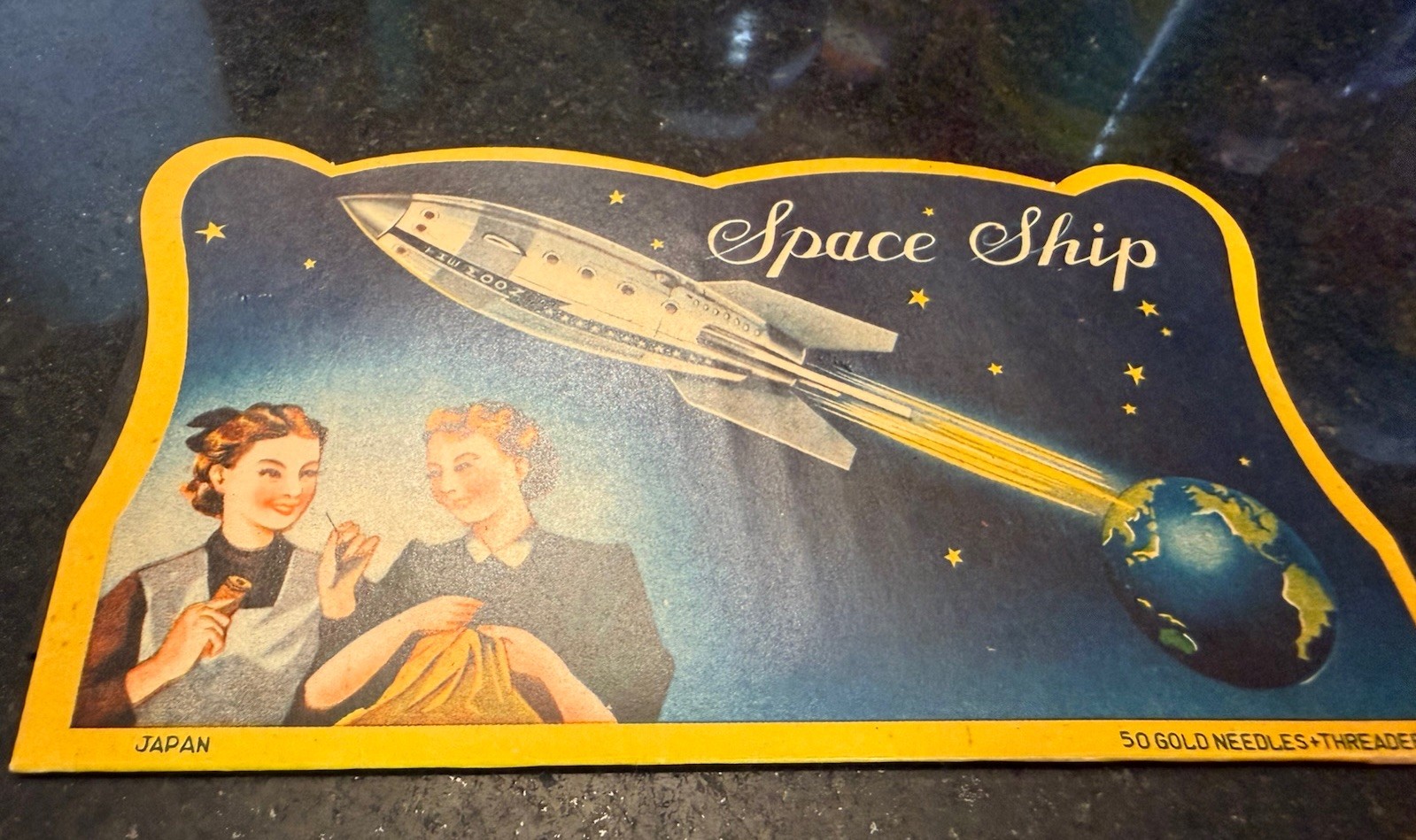 VTG 1950s Space Ship Needle Book Japan NOS Rocket Sci-Fi Sewing Pack Unused VTG 1950s Space Ship Needle Book Japan NOS Rocket Sci-Fi Sewing Pack Unused
