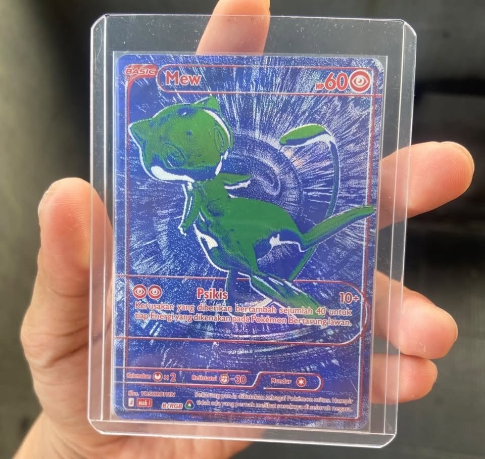 2026 Pokemon Indonesia TCG 30th Celebration Mew B/RGB Blue RGB Holo Full Art