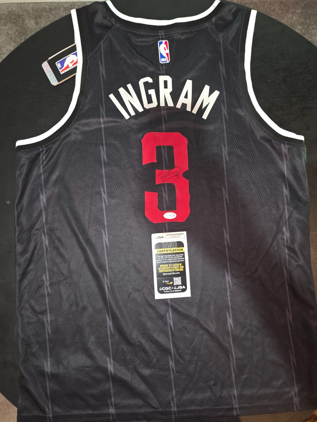 Brandon Ingram Signed NIKE Toronto Raptors Old Logo Jersey Auto JSA Sz 52 XL
