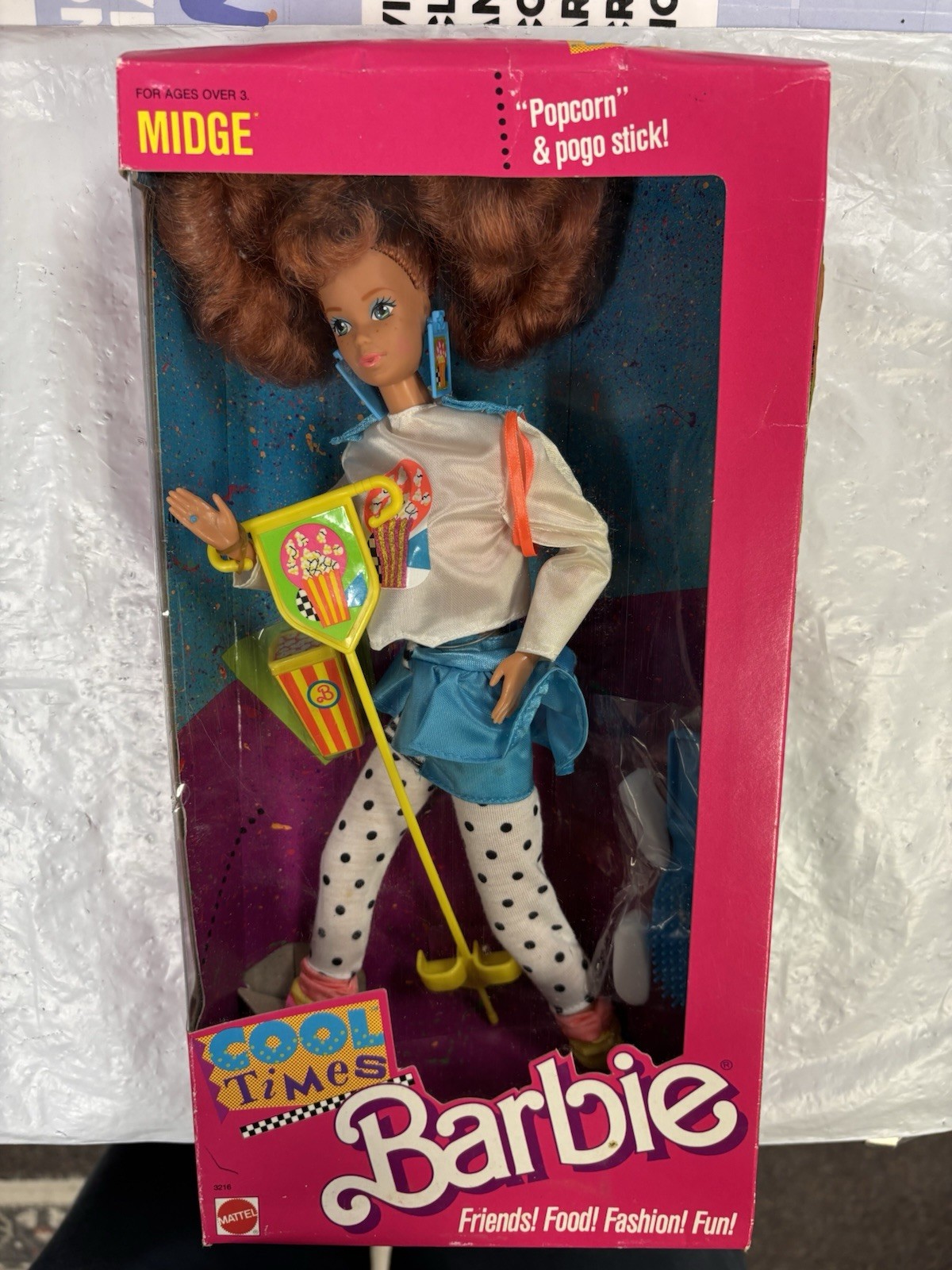 Mattel Barbie Cool Times Midge Doll 1988 Vintage Popcorn Pogo Stick #3216 B Mattel Barbie Cool Times Midge Doll 1988 Vintage Popcorn Pogo Stick #3216 B