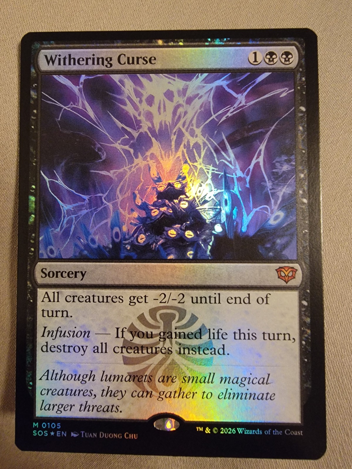 BRAND NEW Magic The Gathering Withering Curse Secrets of Strixhaven Foil
