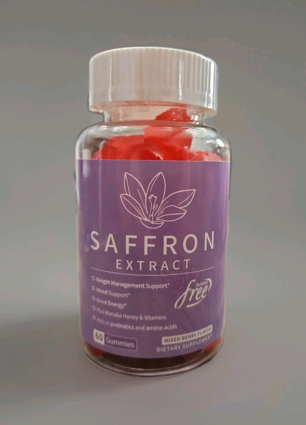 Saffron Supplements Gummies 100mg Pure Saffron Extract - 60 Count EXP 11/27