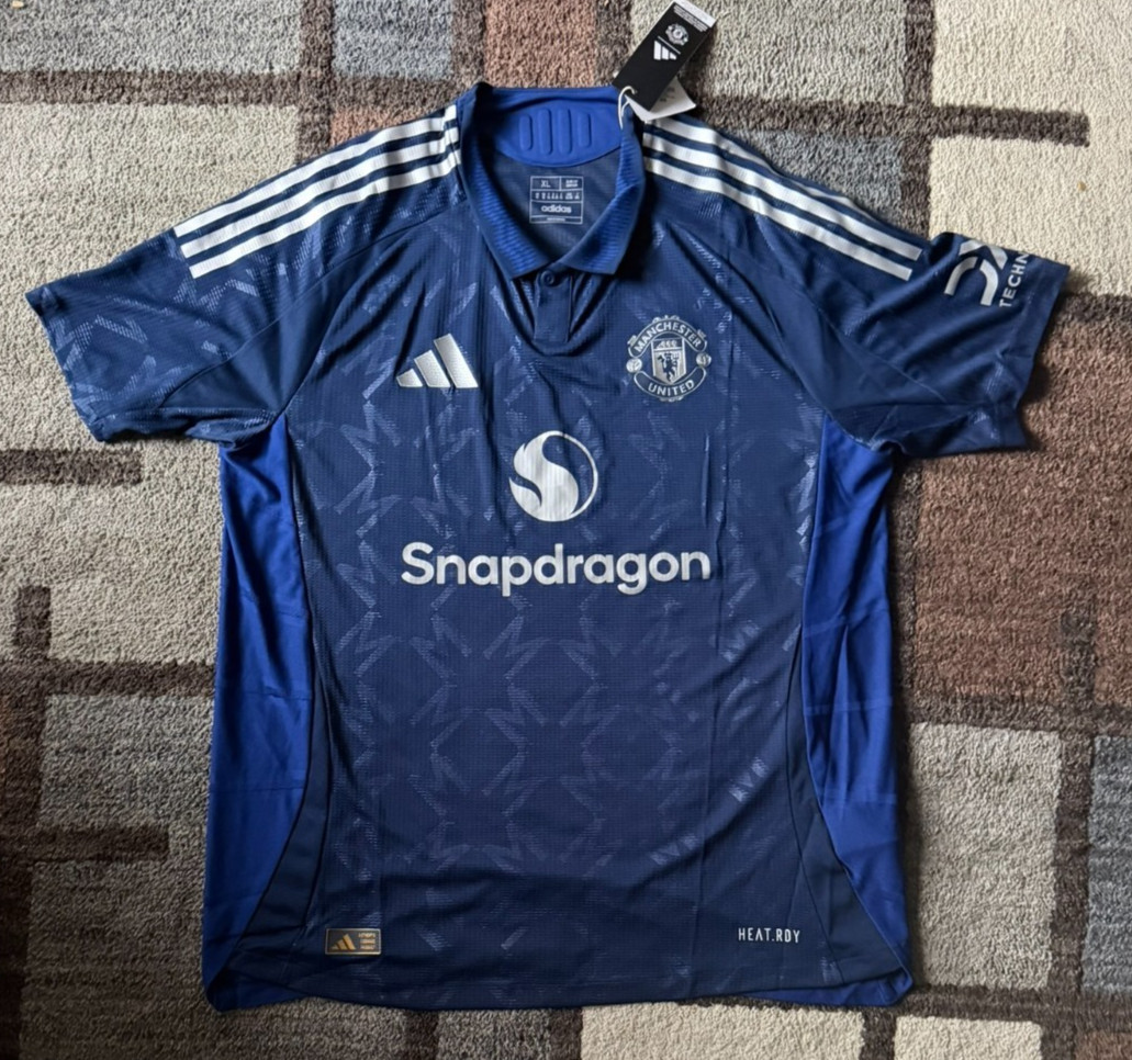 Adidas Manchester United 2024/25 Away Authentic Soccer Jersey Men\'s XL Dark Blue
