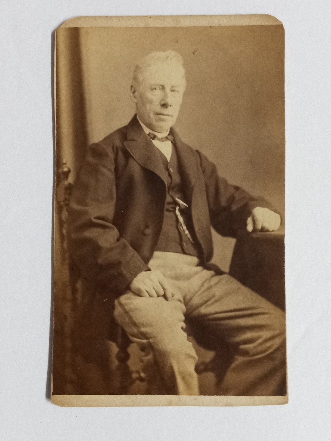 CDV Victorian Portrait Photograph Seated Man H.PH. J. SCHUITEN Amsterdam