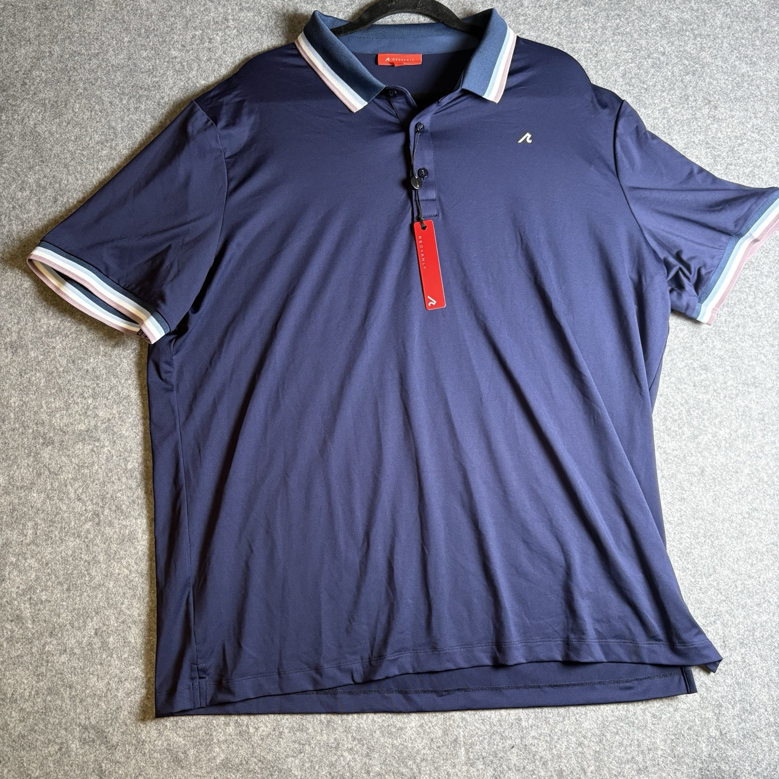 Redvanly NWT Polo Men’s Short Sleeve Blue Dri-Fit Golf Size XXL