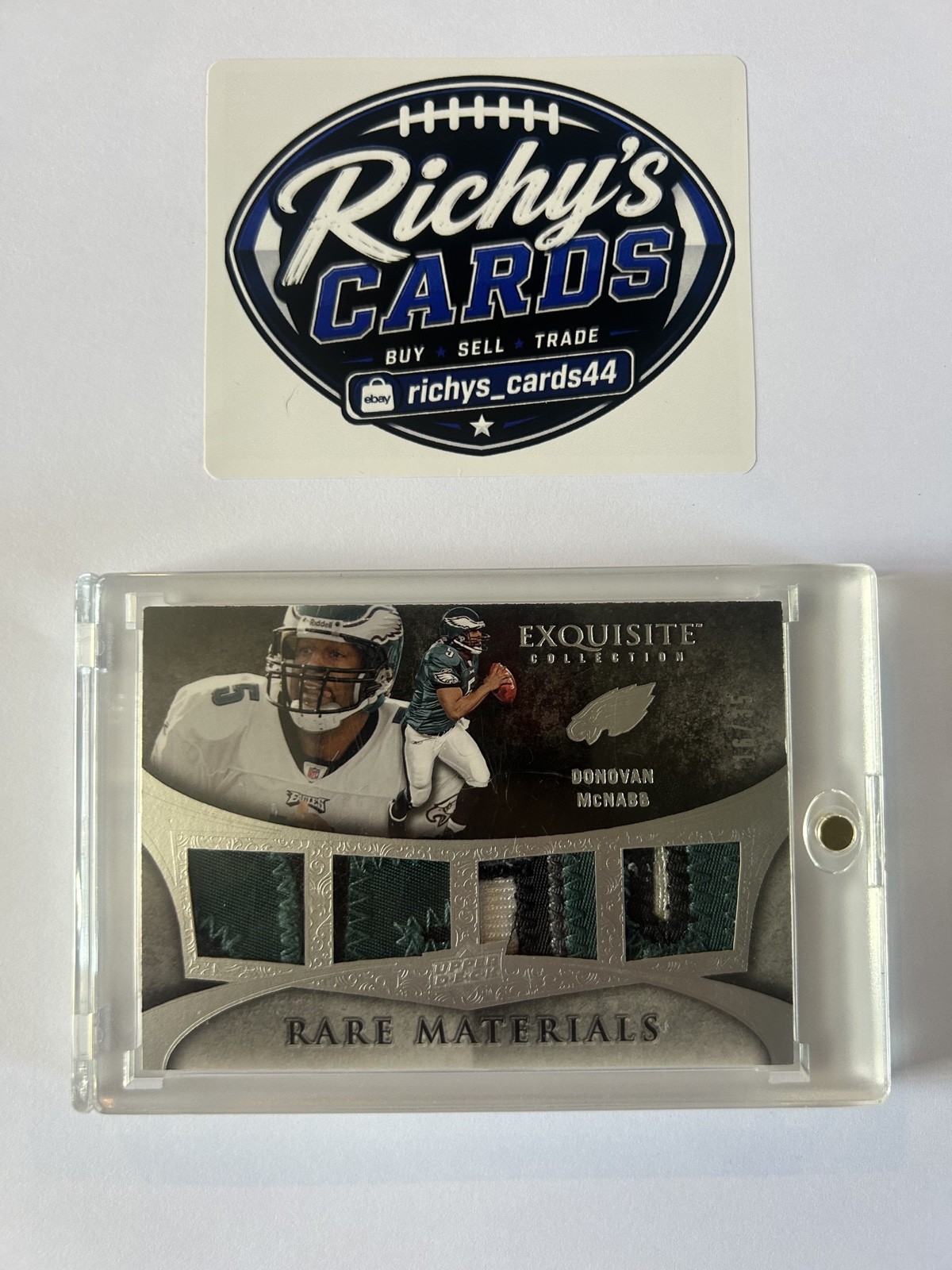 2009 Upper Deck Exquisite Rare Materials - Donovan McNabb Quad Patch /35 #4-DO