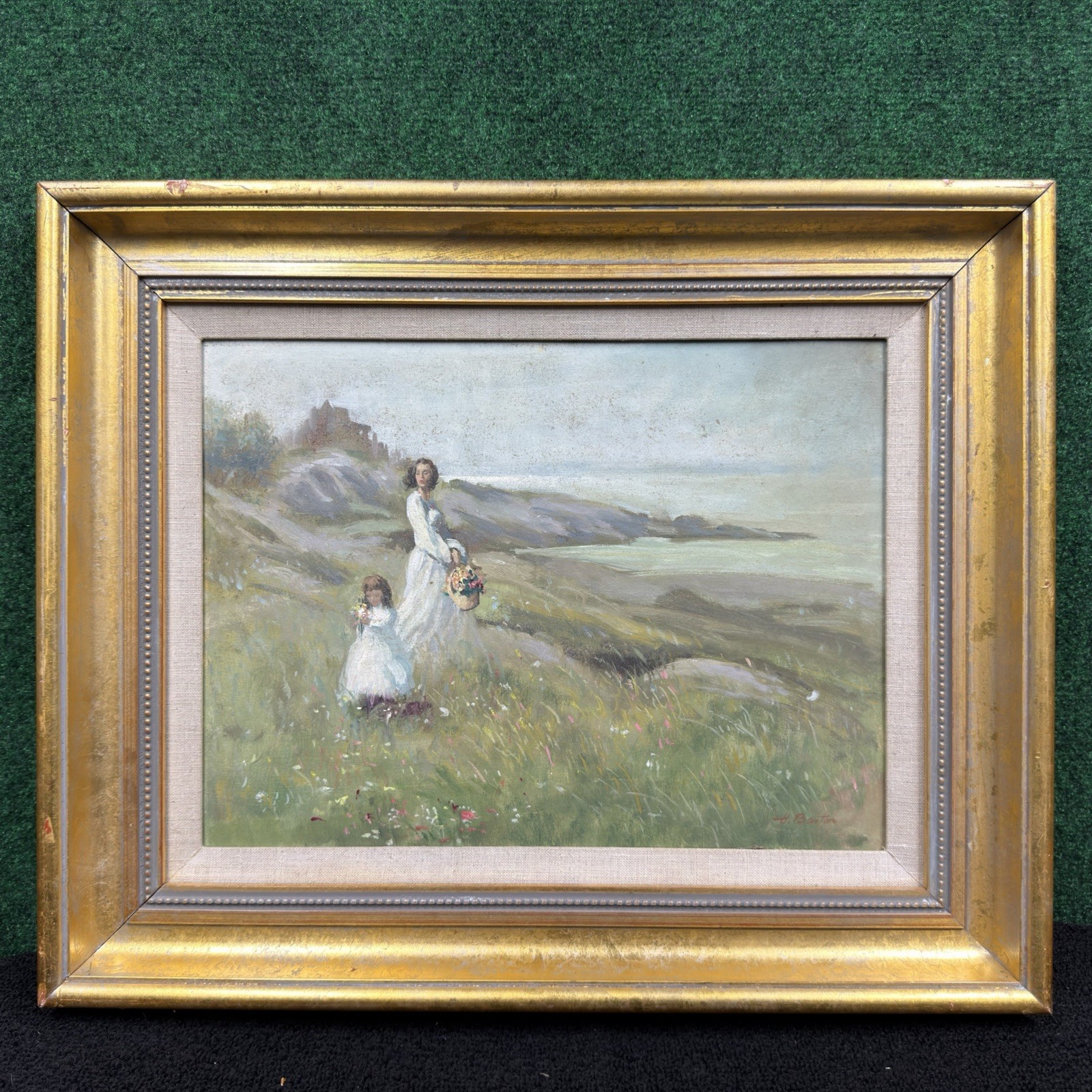 Harry Barton American Impressionist (1908-2001) Framed Oil Painting 16”x12”