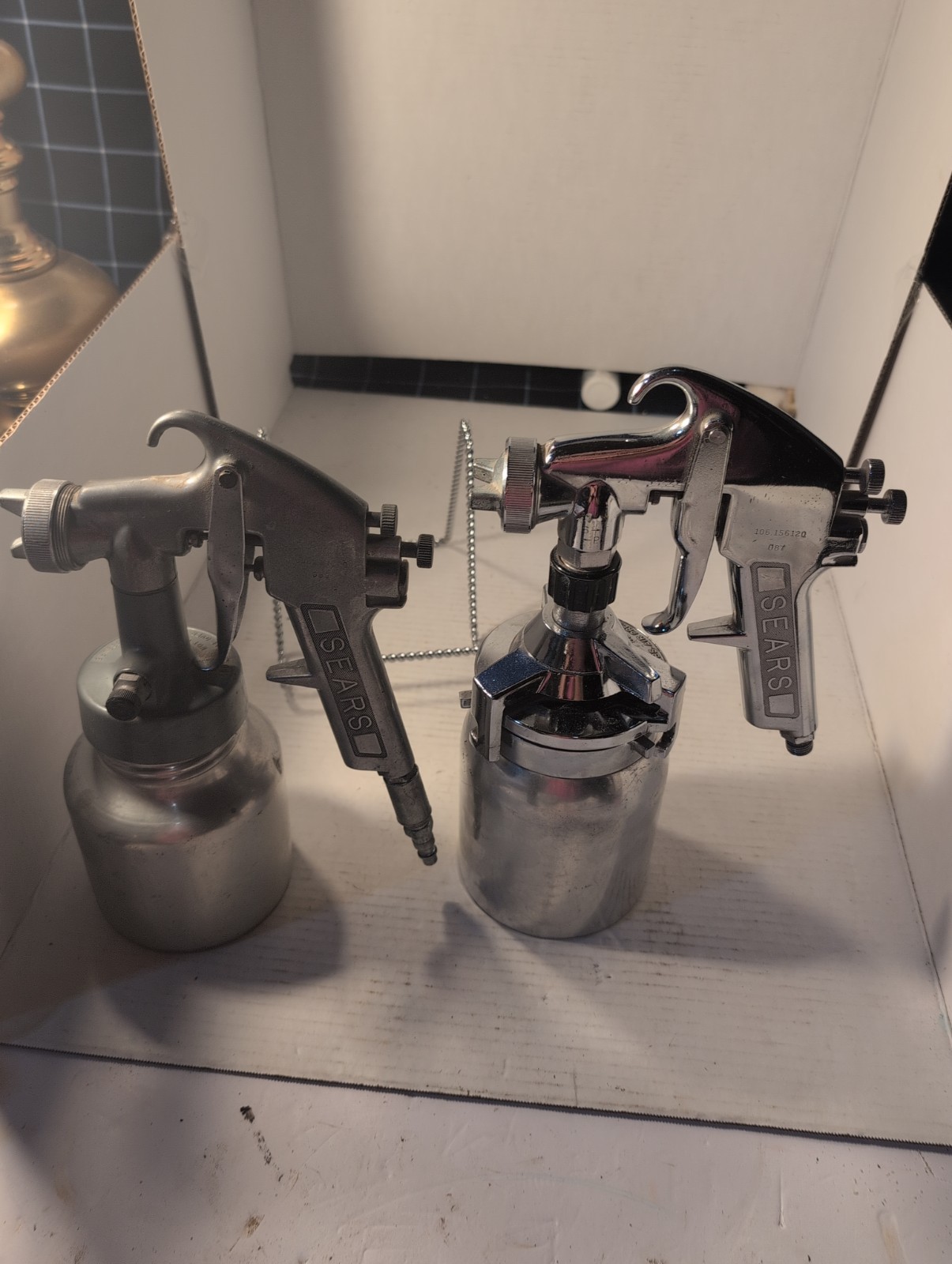 Vintage Sears Craftsman Paint Spray Guns 2 Models, Both Clean 1970s 1980s Clean