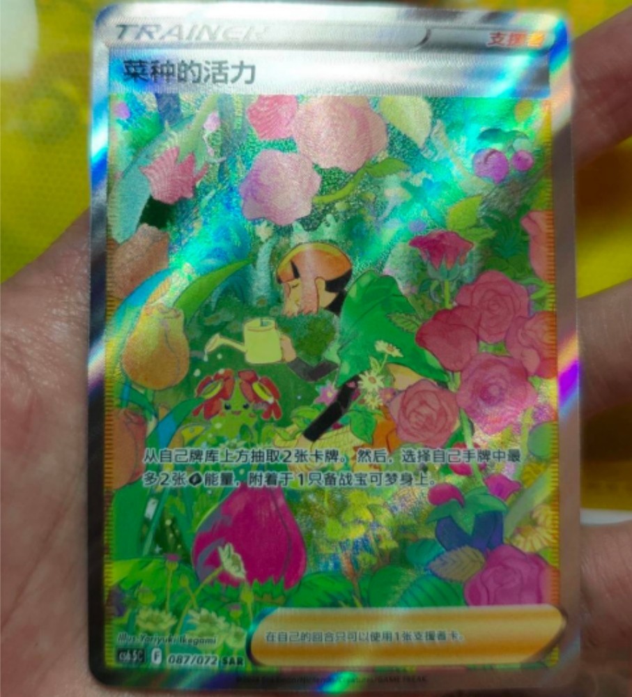 Pokémon TCG Chinese Holo NM Gardenia\'s Vigor CS6.5C-087/072 SAR Sword & Shield
