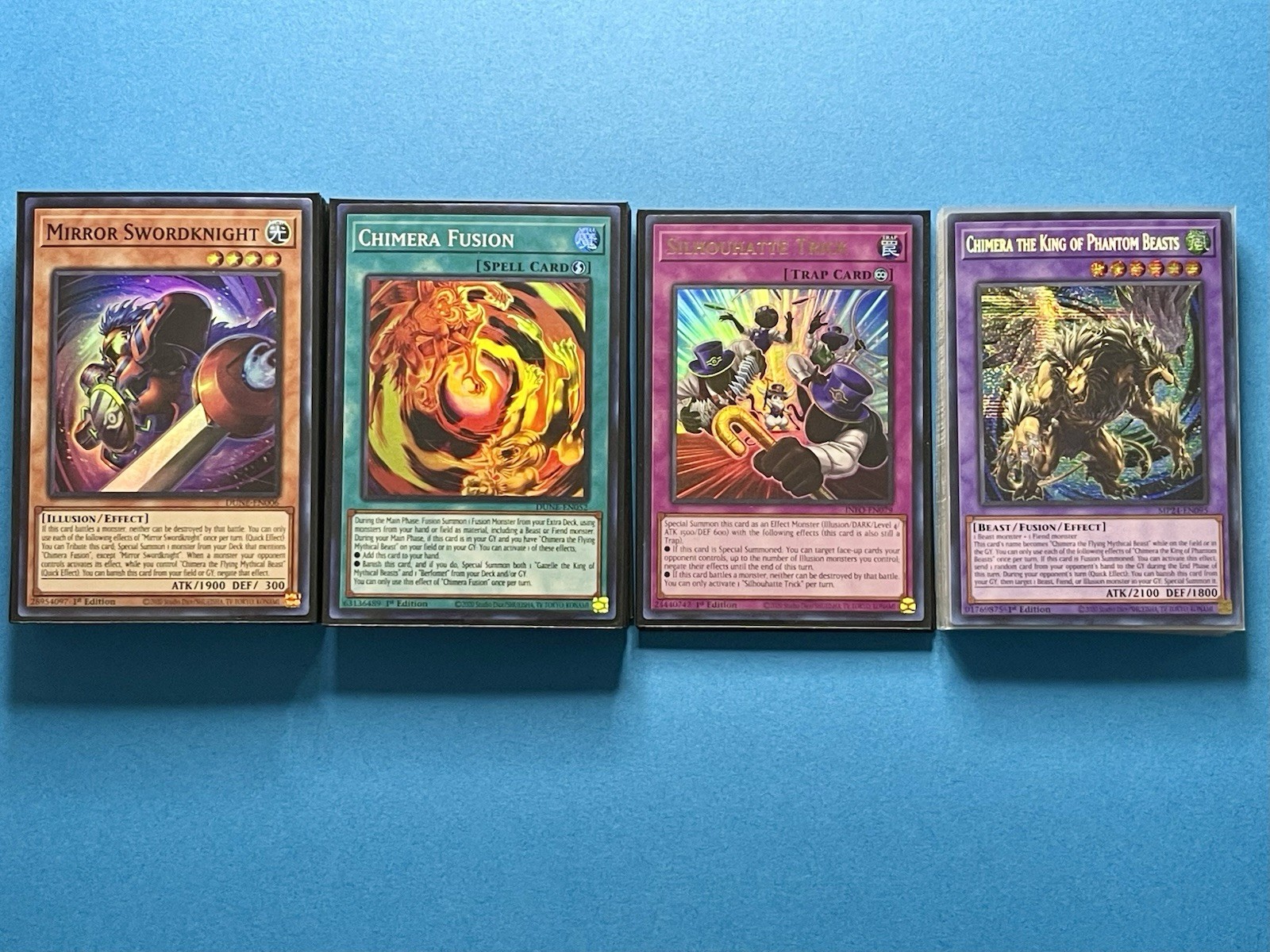 Chimera/ILLusion Competitive Deck + Black Sleeves + Blue Deck Box  | YuGiOh