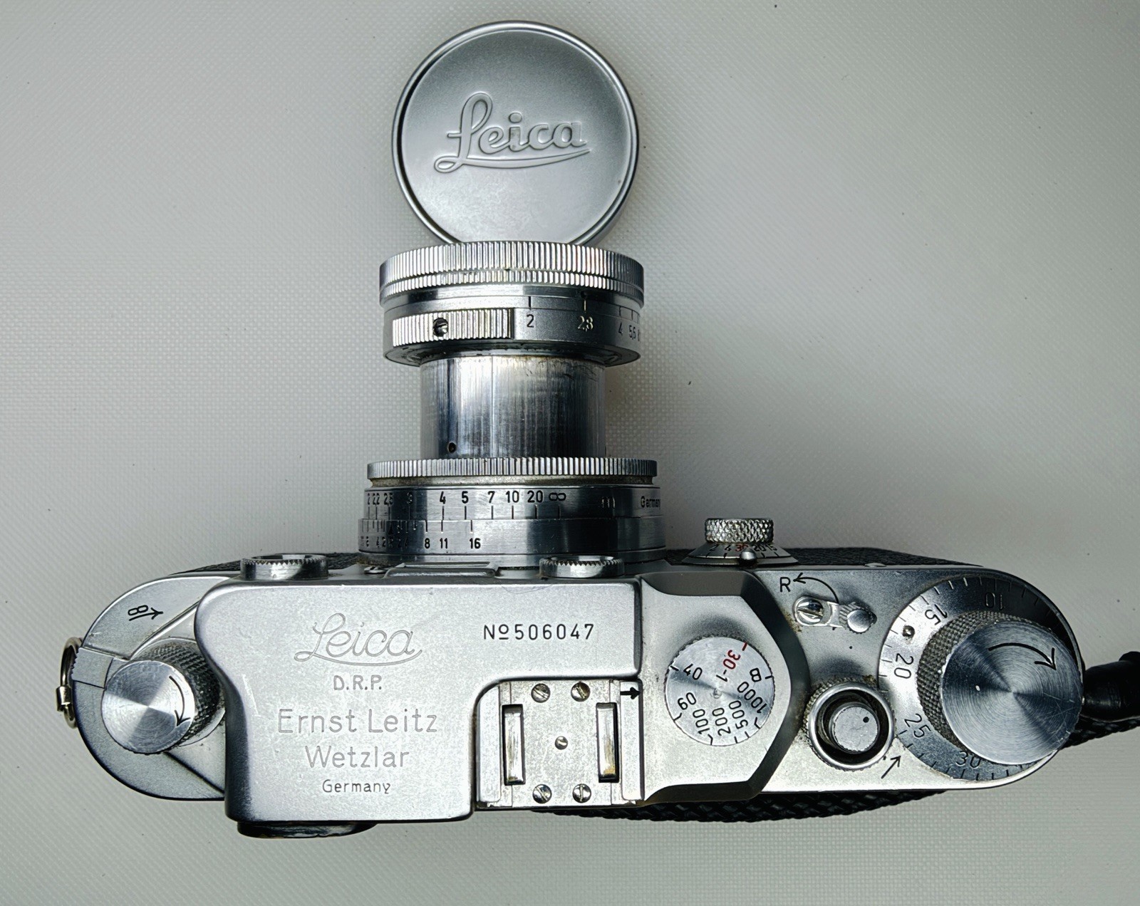 1950 Leica IIIc Rangefinder Camera Summitar 5cm f2 Lens Case Ernst Leitz Wetzlar